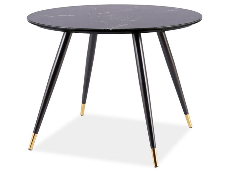 Masa cyryl ii rotunda marmura neagra - Ø100 x h76 cm