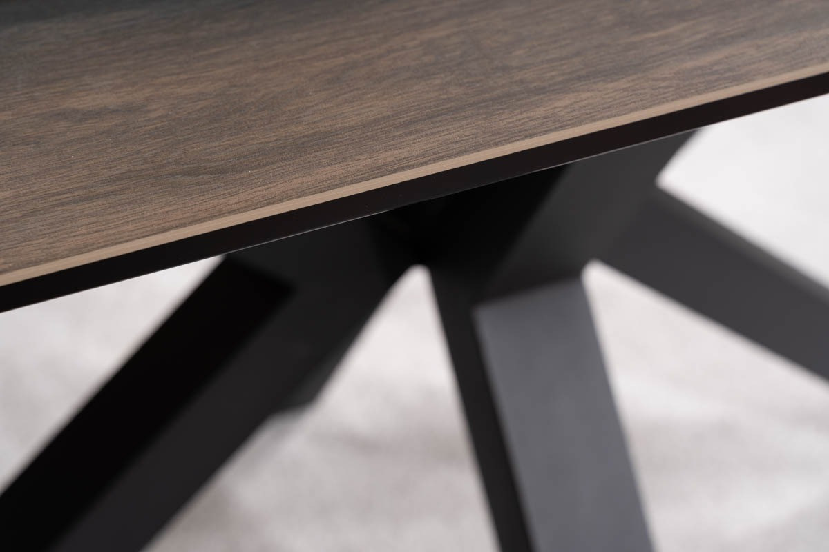 Poze Masa extensibila Columbus Ceramic maro/negru mat - L160-240 cm