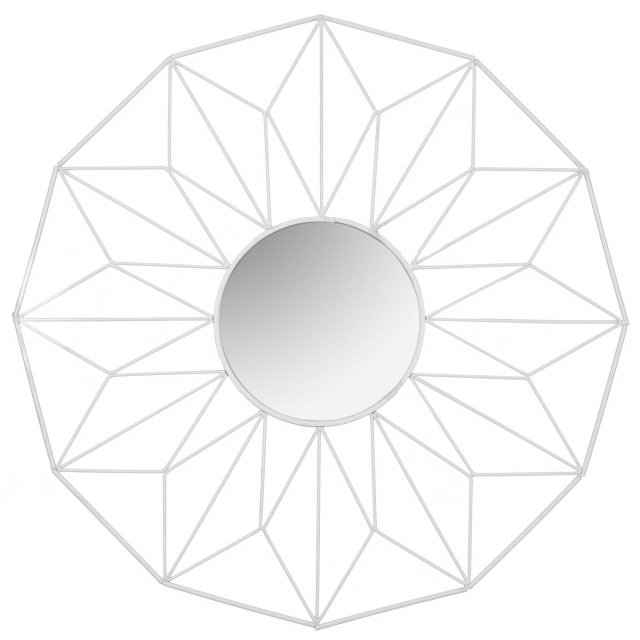 Poze Oglinda geometrica alba 58 cm