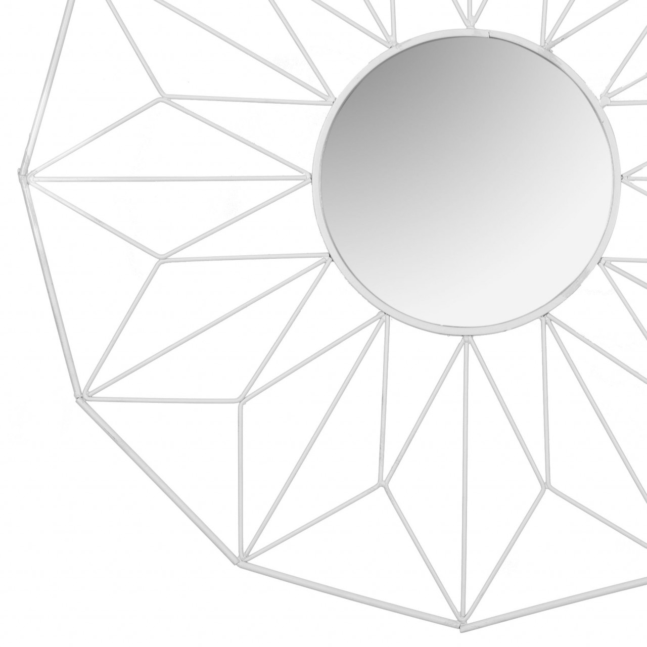 Poze Oglinda geometrica alba 58 cm