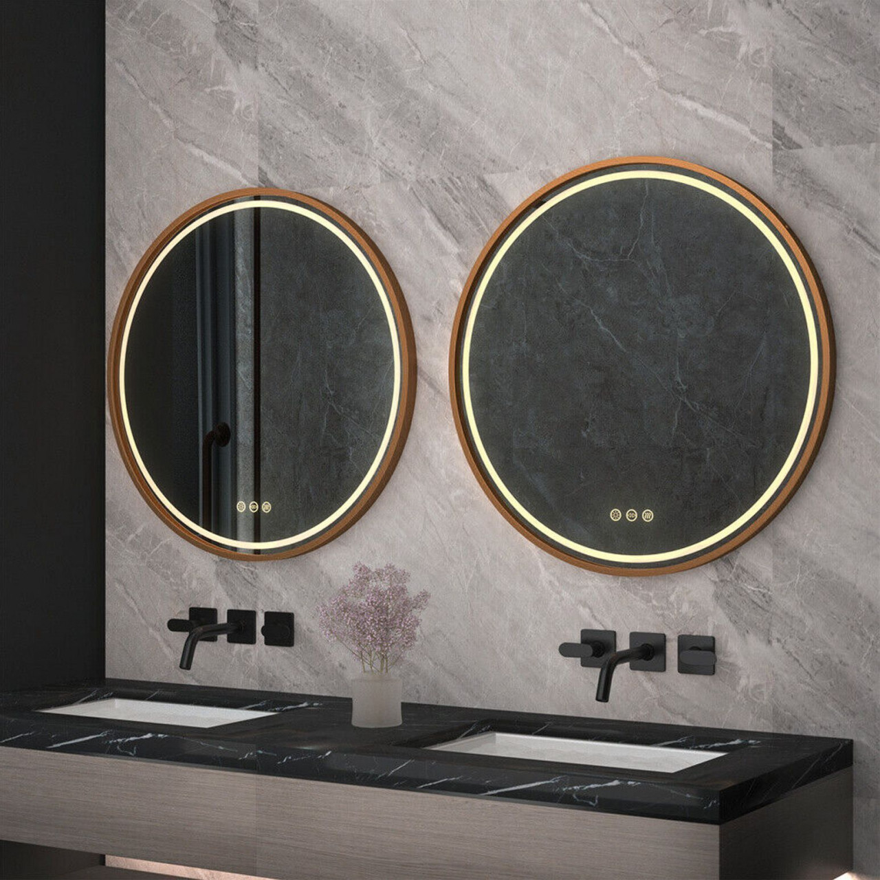 Poze Oglinda LED 80cm MMJ roz gold