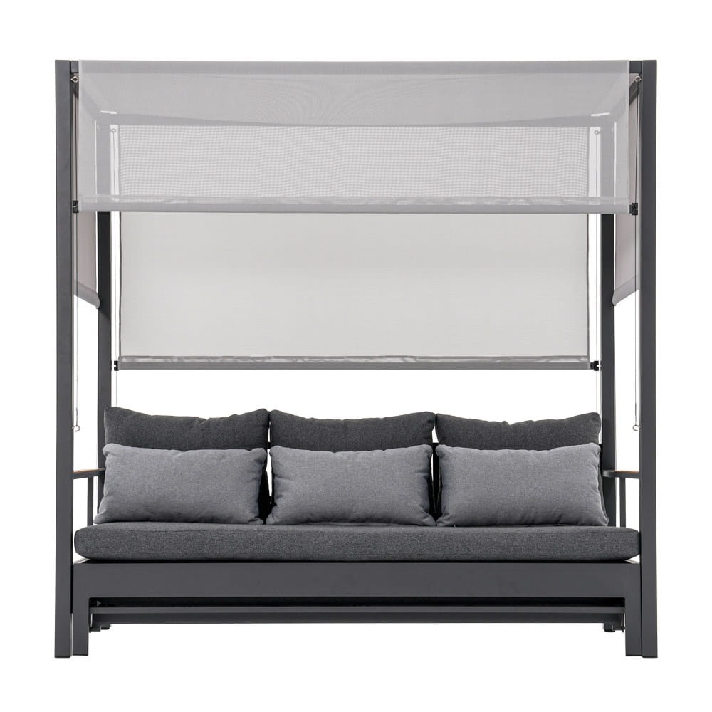 Poze Pat de gradina extensibil Duisburg antracit L196 cm