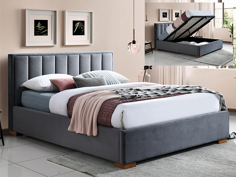 Poze Pat Marani velvet gri Blu14 - 160 x 200 cm