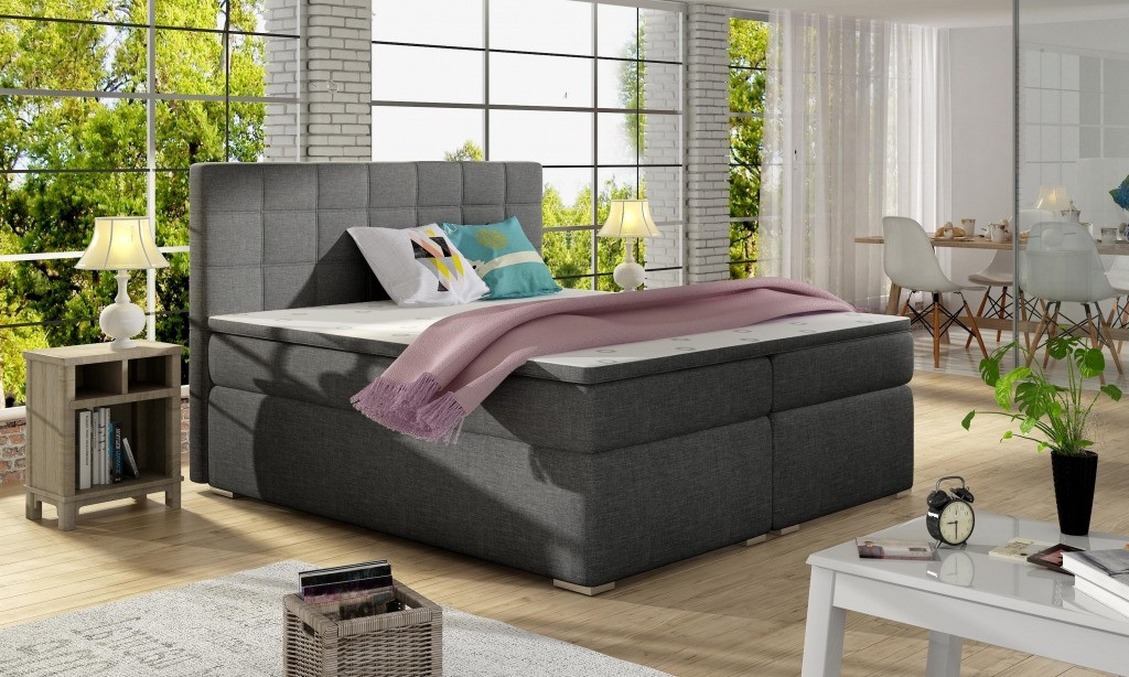 Poze Pat tapitat Alice – 140/200, L205 x l140 x h117cm