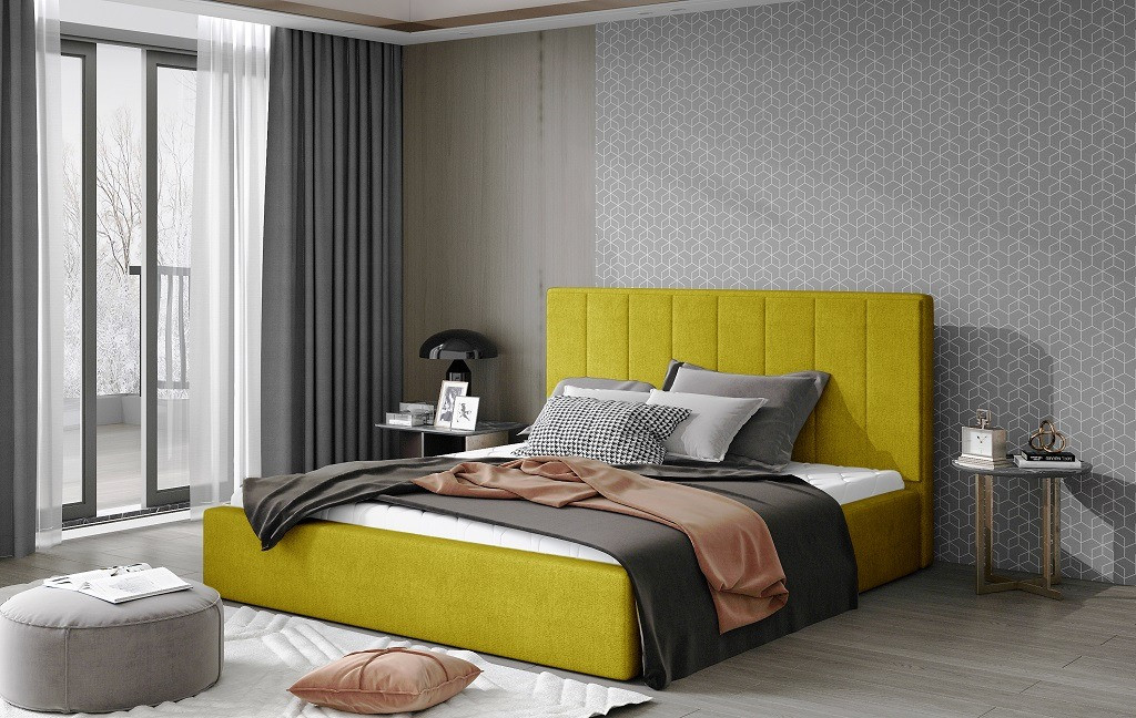 Poze Pat tapitat Audrey – 160/200, L223 x l160 x h93 cm