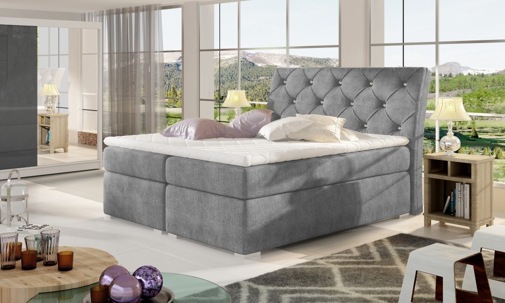 Poze Pat tapitat boxspring Balvin – 180/200 cm