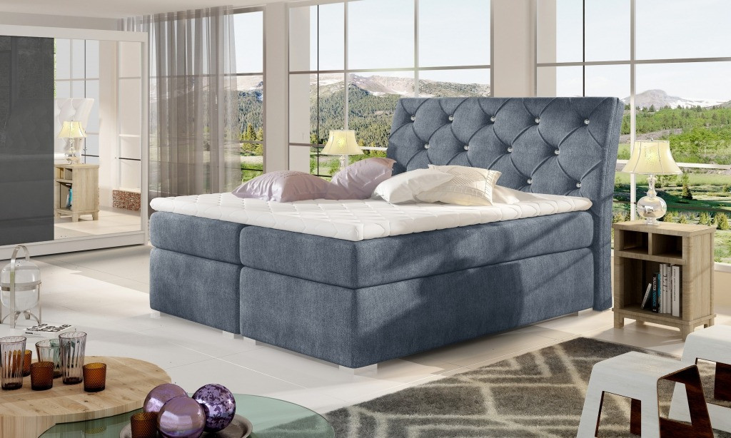 Poze Pat tapitat boxspring Balvin – 180/200 cm