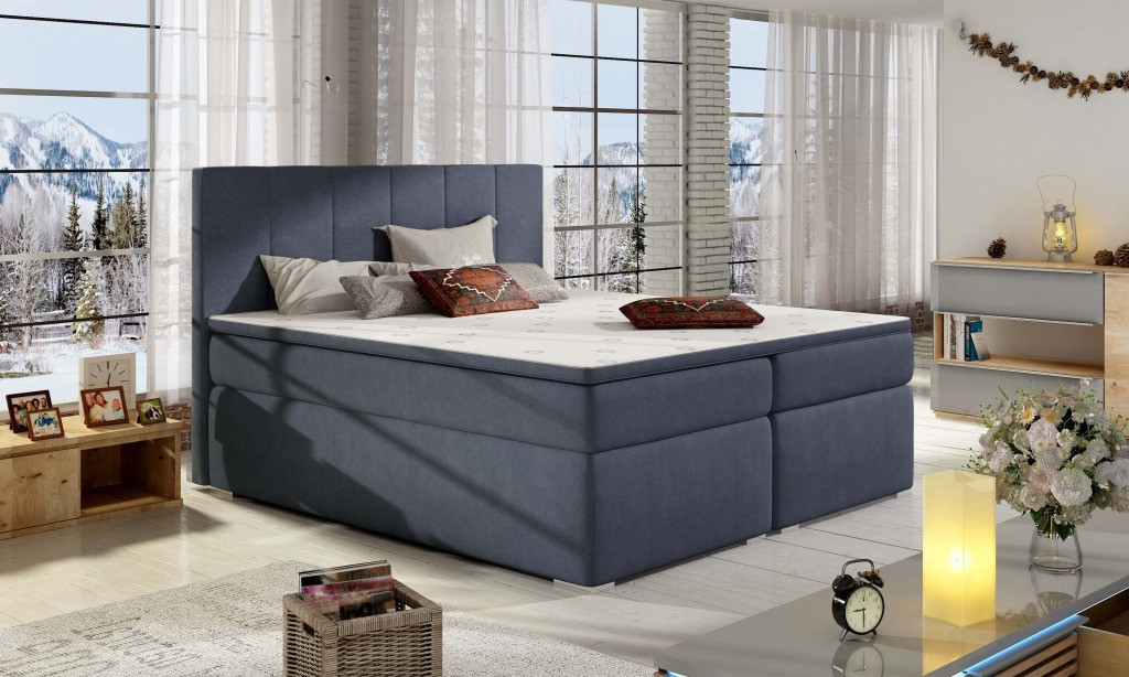 Poze Pat tapitat boxspring Bolero – 160/200 cm