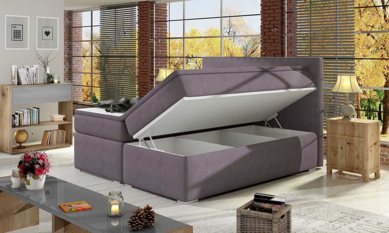 Poze Pat tapitat boxspring Divalo – 160/200 cm