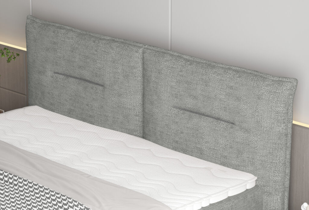 Poze Pat tapitat boxspring Elma 140x200 cm