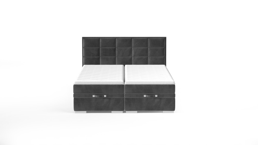 Poze Pat tapitat boxspring Gemma 160x200 cm