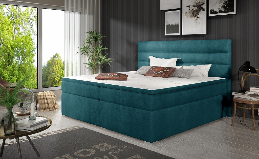 Poze Pat tapitat boxspring Softy – 160/200 cm