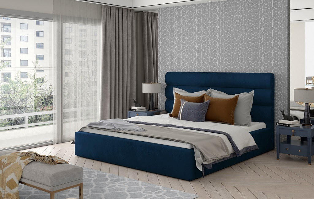 Poze Pat tapitat Caramel – 140/200, L223 x l140 x h93 cm