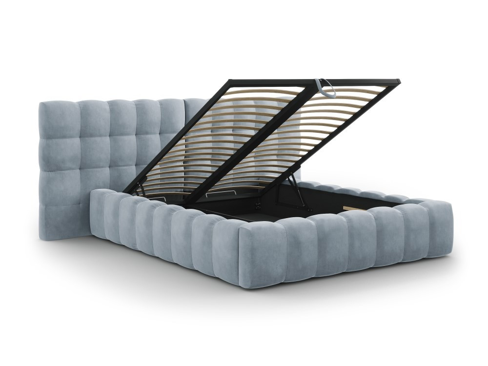 Poze Pat tapitat catifea Bali T – 160×200 cm