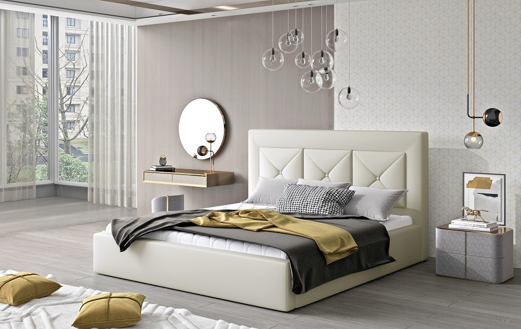 Poze Pat tapitat Cloe – 140/200, L223 x l140 x h93 cm