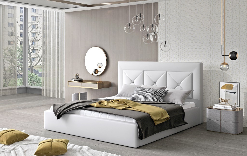 Poze Pat tapitat Cloe – 140/200, L223 x l140 x h93 cm