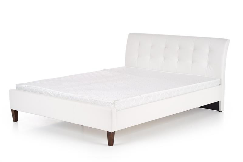 Poze Pat tapitat Samara Alb – 160×200 cm