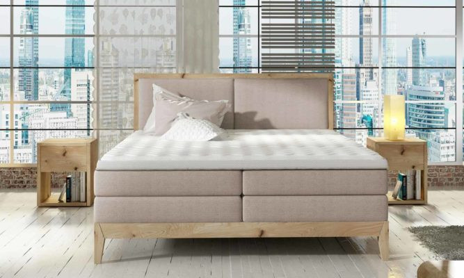 Poze Pat tip boxspring Ida - 160/200, L204 x l160 x h120 cm