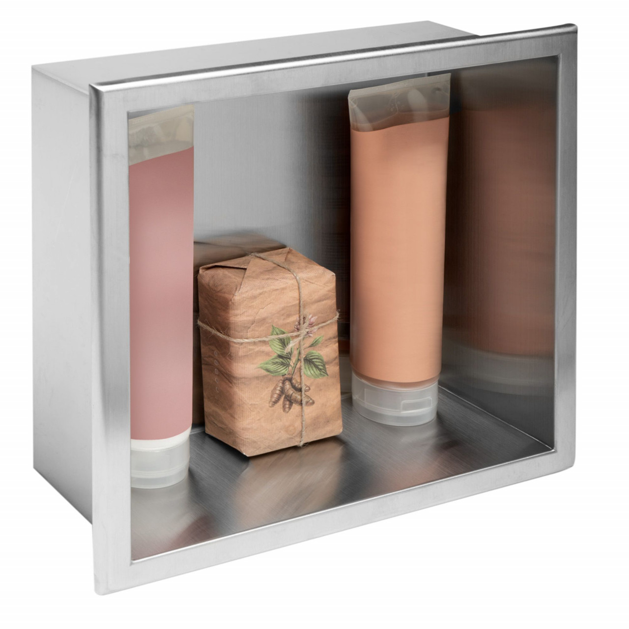Poze Raft incastrat pentru baie 30x30 argintiu periat