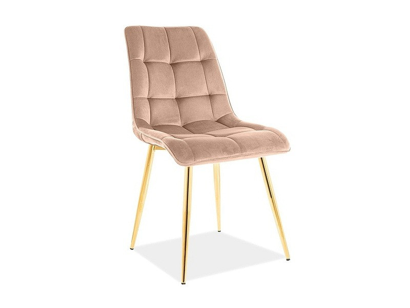 Poze Scaun Chic velvet bej/auriu Blu28