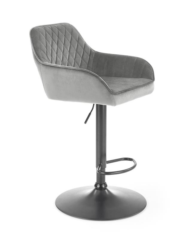 Poze Scaun de bar H-103 velvet gri – H114 cm