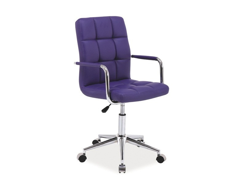 Poze Scaun de birou Q-022 mov piele ecologica – H87 cm