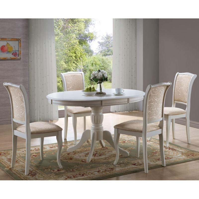 Poze Scaun din lemn masiv crem-ecru OP-SC2 - H 97 cm