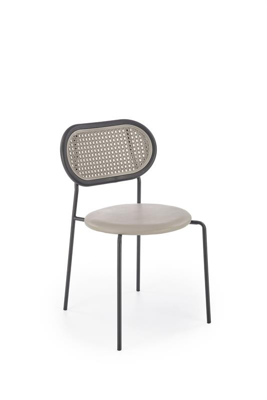 Poze Scaun din rattan si piele ecologica K524 gri