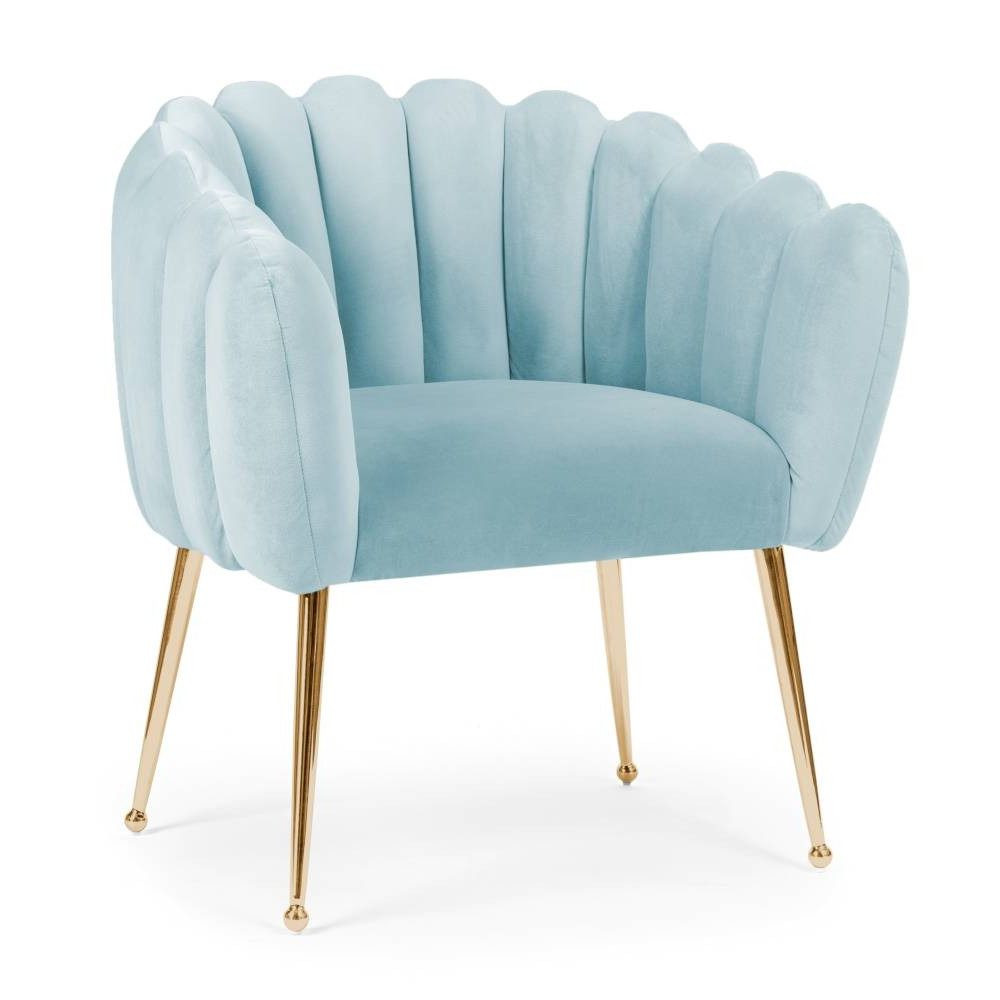 Poze Scaun Lili albastru deschis/gold – H81 cm