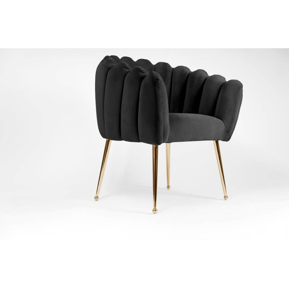 Poze Scaun Lili negru/gold – H81 cm