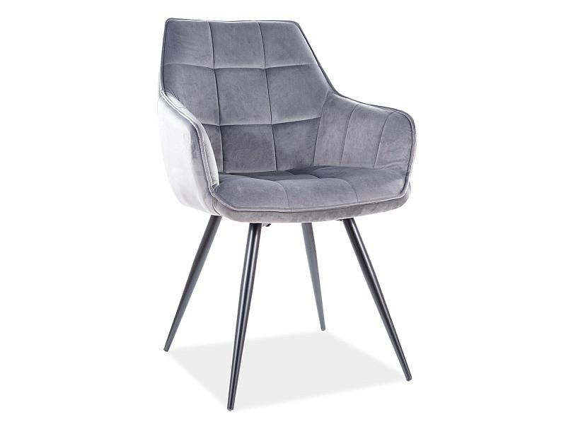 Poze Scaun Lilia Velvet Gri – l59 x A45 x H90 cm