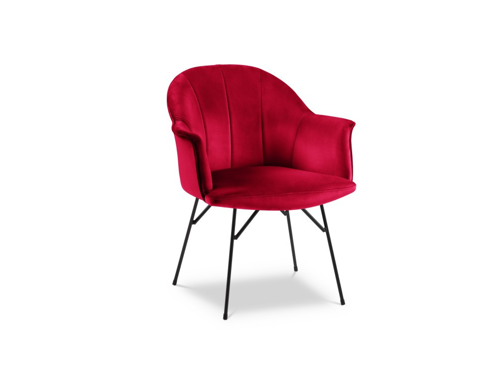 Poze Scaun tapitat cu catifea Albi - H82 cm