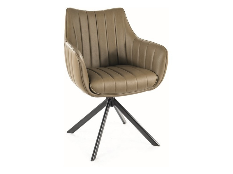 Poze Scaun tapitat cu piele Azalia olive