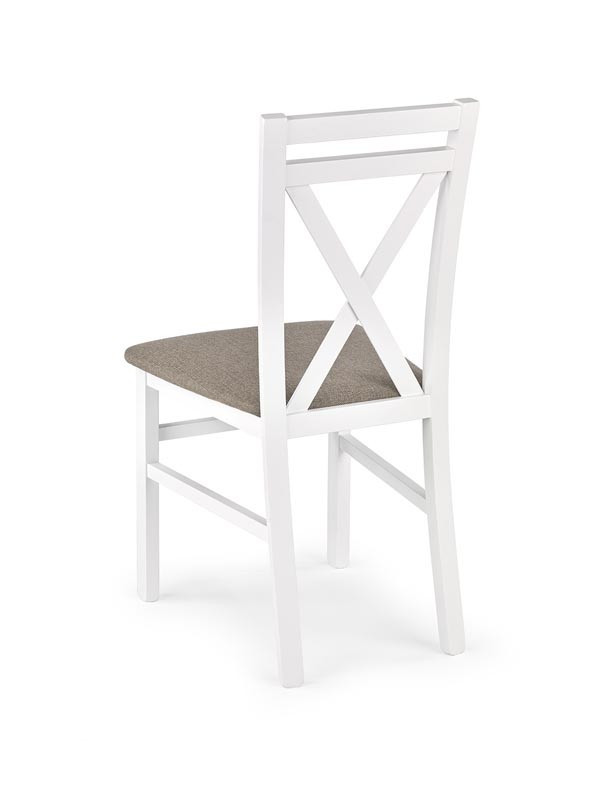 Poze Scaun tapitat Dariusz alb-natur - H 90 cm