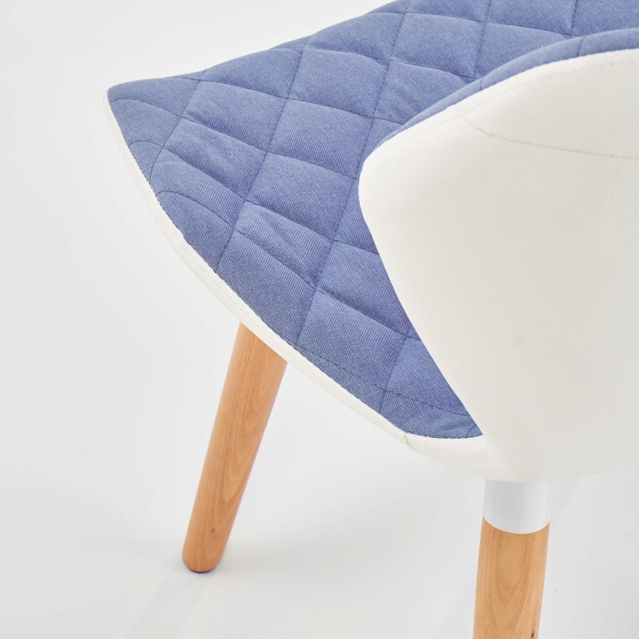 Poze Scaun tapitat K277 albastru-alb - H 76 cm