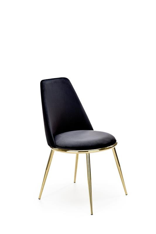 Scaun tapitat k460 – negru/gold