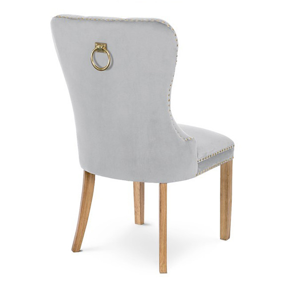 Poze Scaun tapitat Madame II Gold stejar-gri deschis - H 101 cm