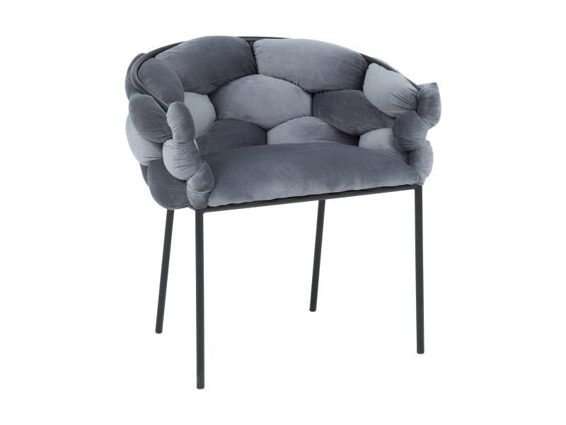 Poze Scaun tapitat Norte Velvet – Gri