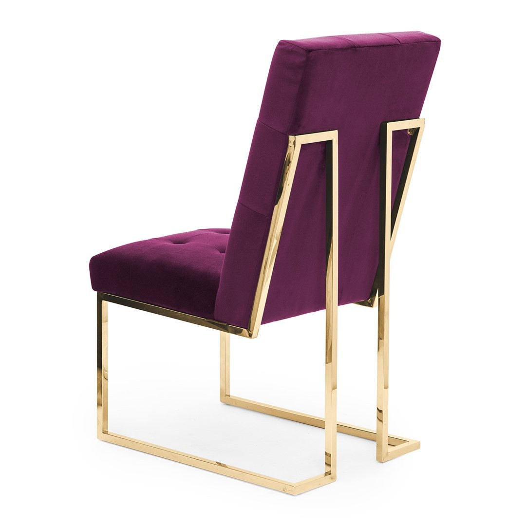 Poze Scaun tapitat Pierre burgundy/gold - H97 cm