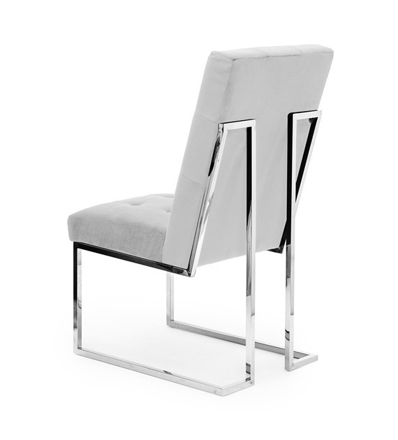 Poze Scaun tapitat Pierre gri/silver - H97 cm