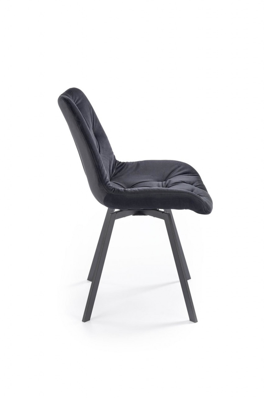 Poze Set masa extensibila Brandon L160-200 cm + 4 scaune K519 velvet negru