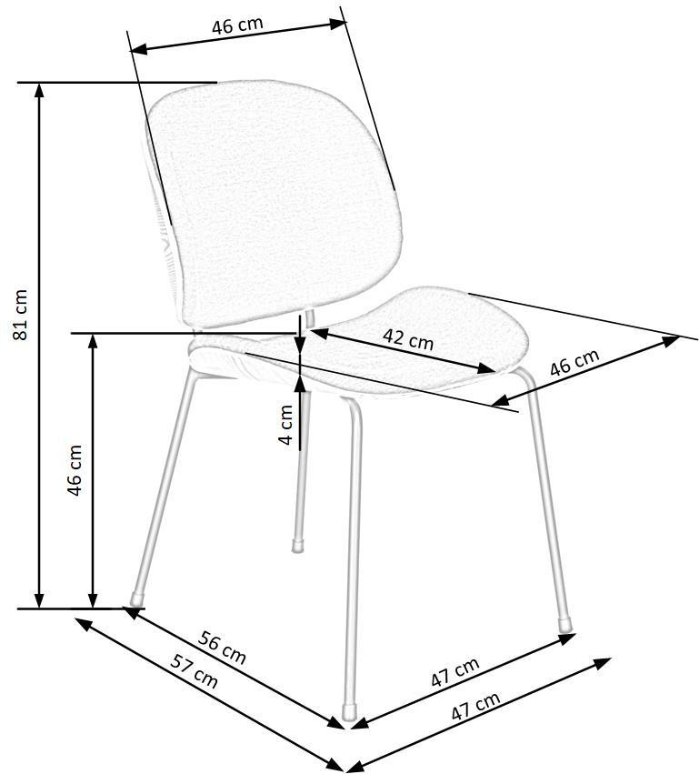 Poze Set masa extensibila Diamond L160-200 cm + 4 scaune K467 stejar/gri inchis