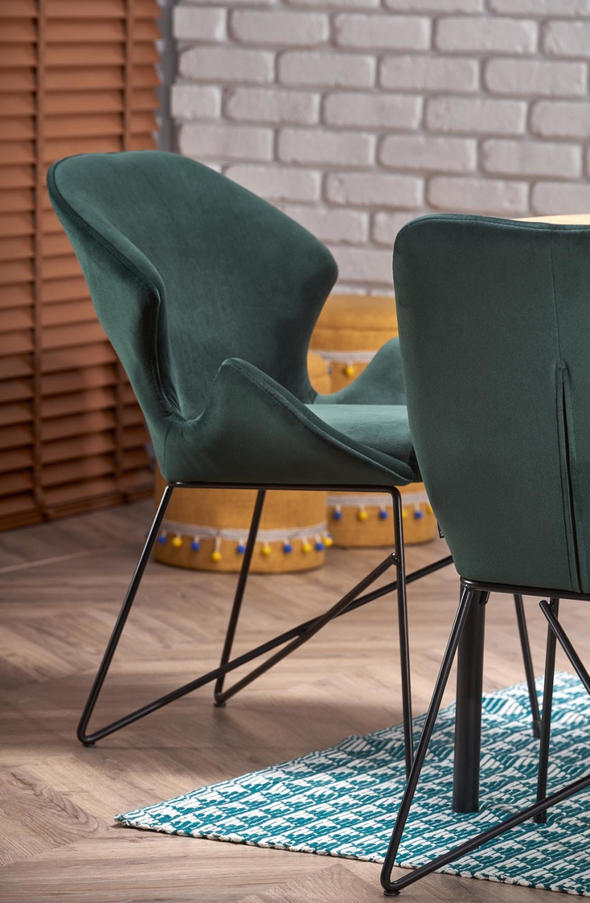 Poze Set masa extensibila Inferno L100-300 cm + 4 scaune K458 velvet verde