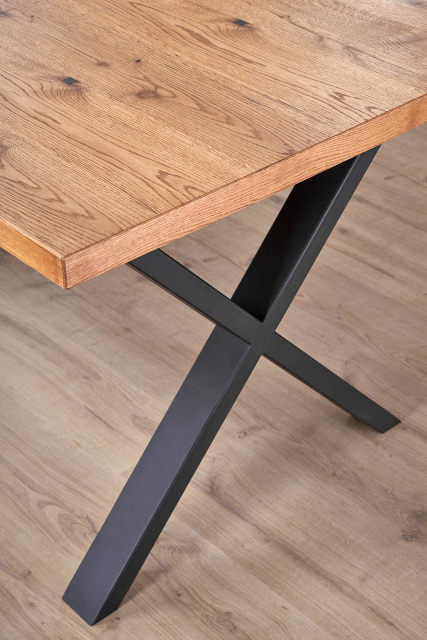 Poze Set masa extensibila Xavier L160-250 cm + 4 scaune K265 maro/stejar miere/negru