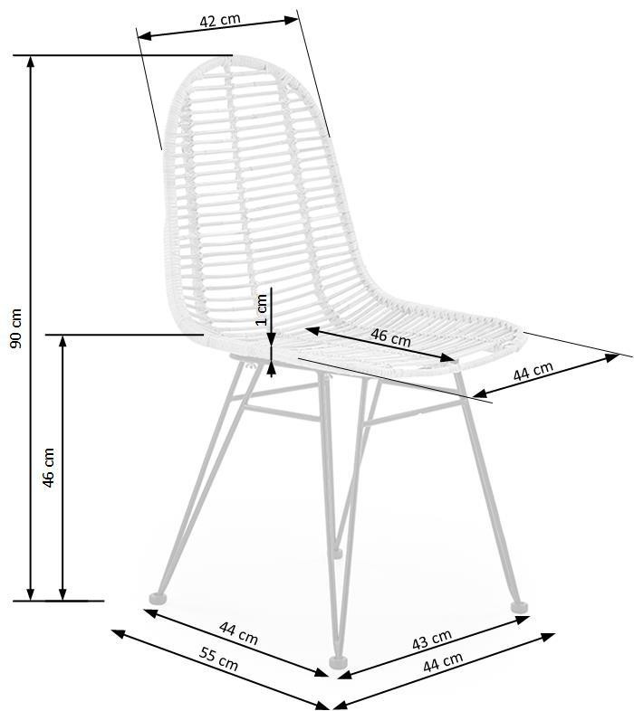 Poze Set masa rotunda Fondi ø80 cm + 2 scaune K337 ratan natural