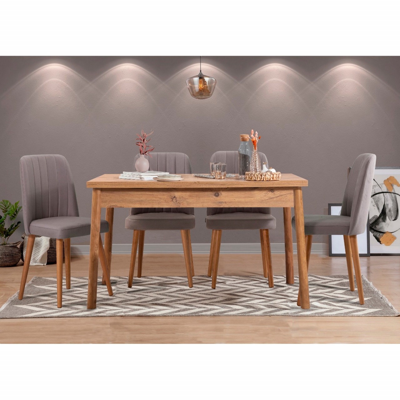 Poze Set masa si scaune (5 piese) Costa Atlantice-Grey
