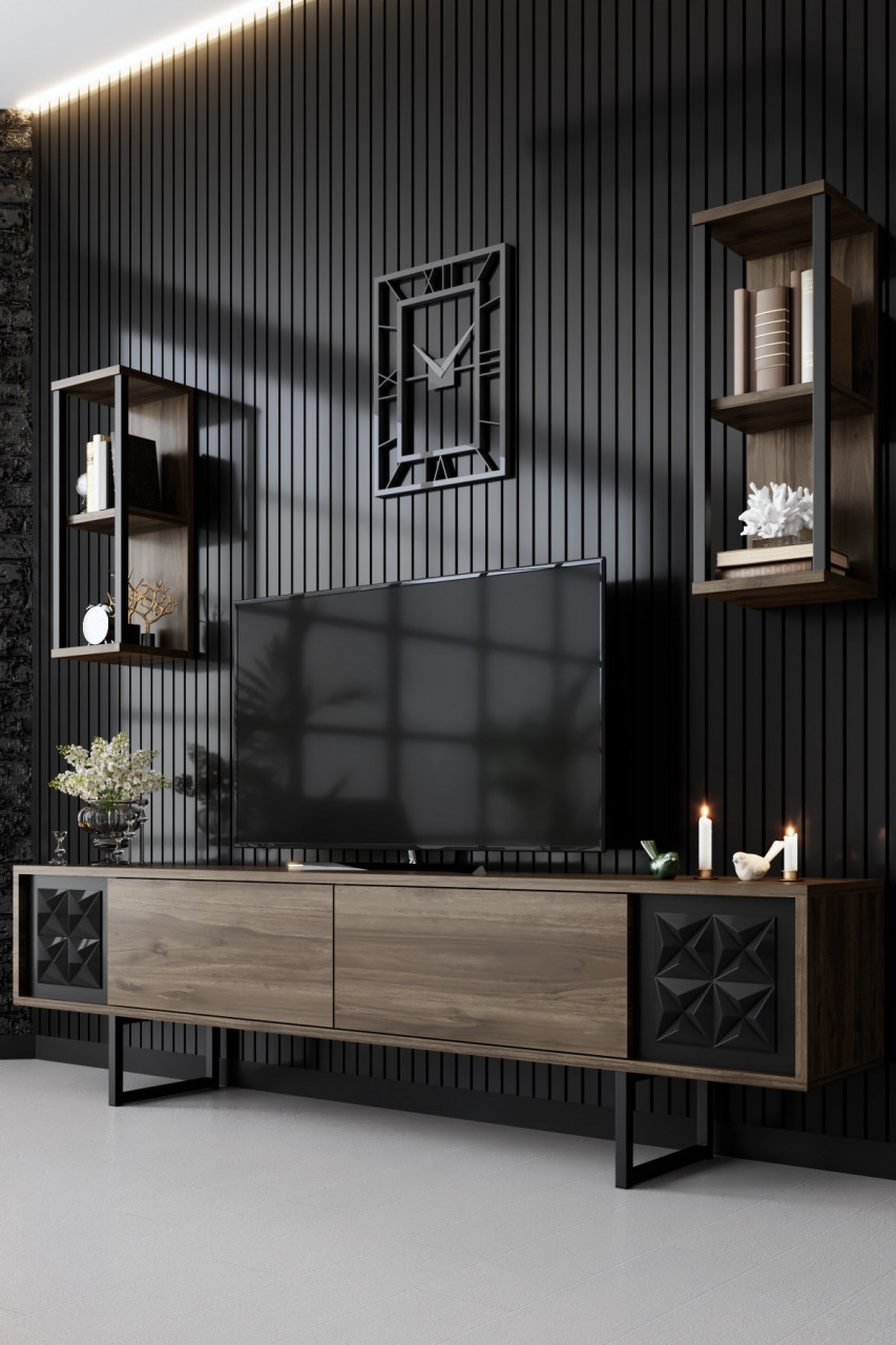 Poze Set mobilier living Black Line nuc / negru