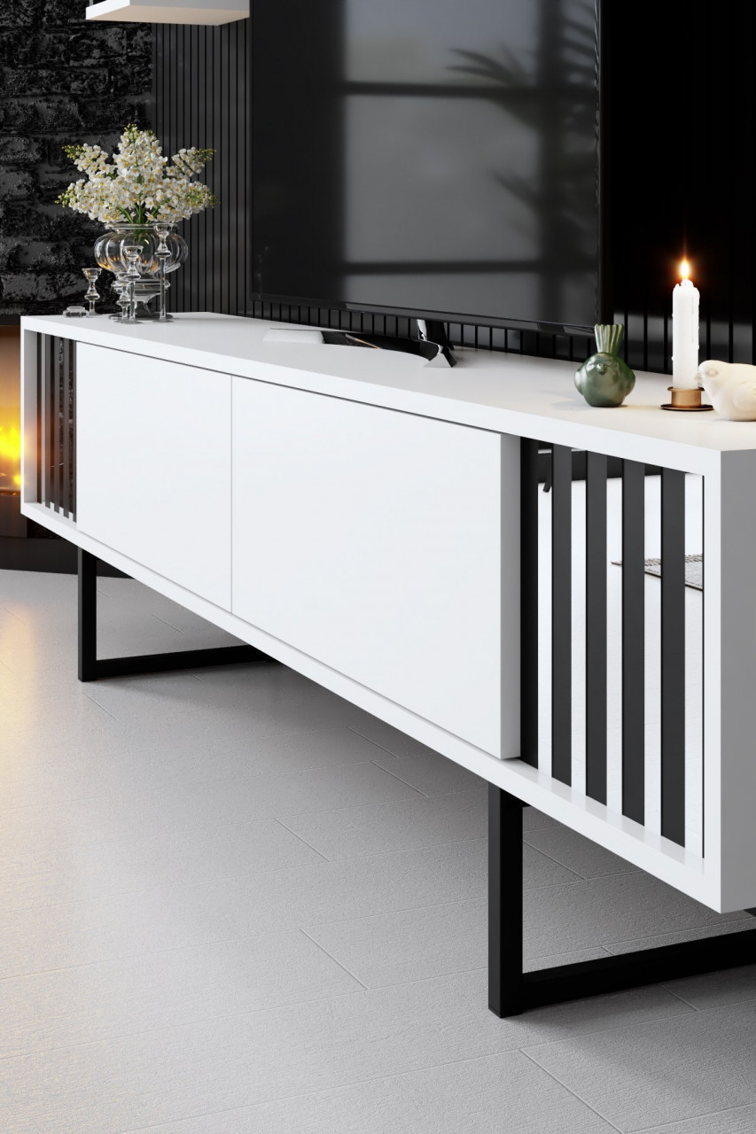 Poze Set mobilier living Chrome Line alb / negru
