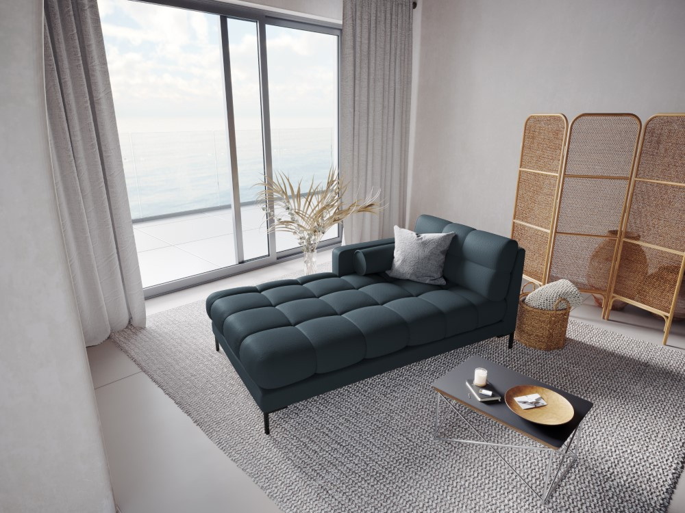Poze Sezlong tapitat Bali picioare negre Meg361 – L185 x l102 x h75