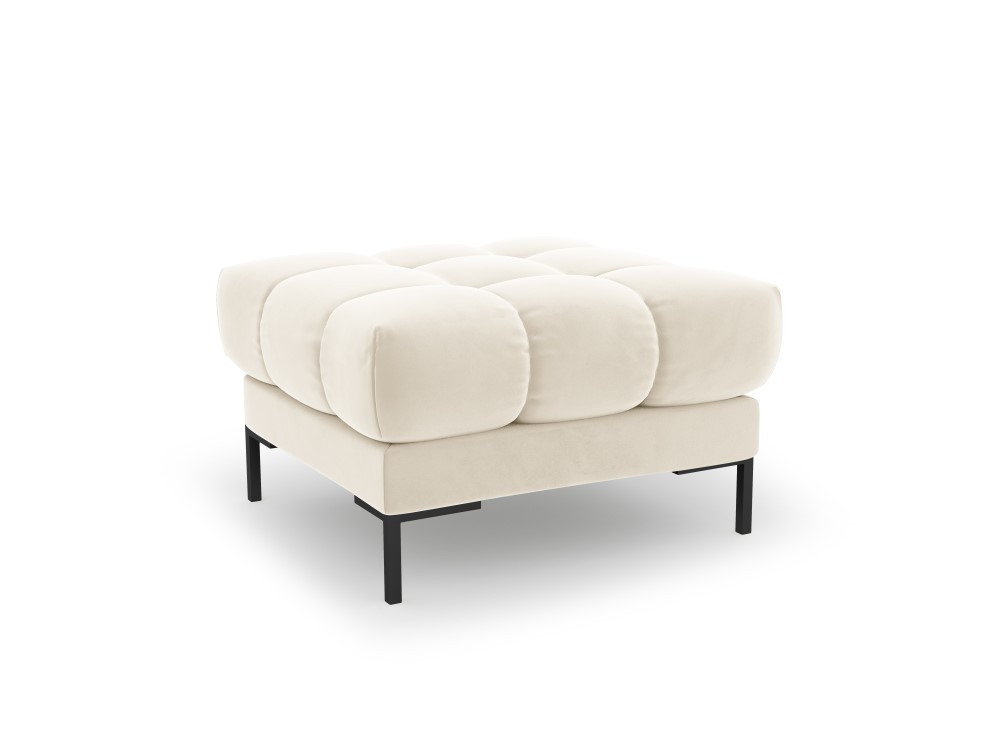 Poze Taburet tapitat Bali velvet/picioare negre – L60 x l60 x h41
